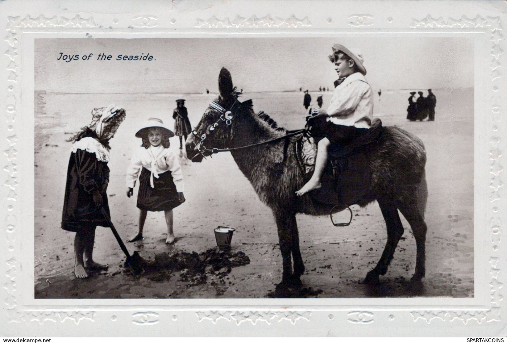 ASINO Animale BAMBINO Vintage CPA Cartolina #PAA352.IT - Donkeys