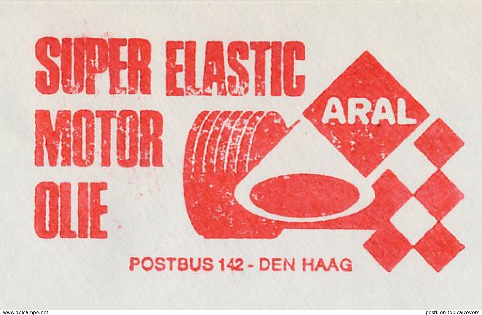 Meter Cover Netherlands 1975 Aral - Motor Oil - Race Car - Autres & Non Classés