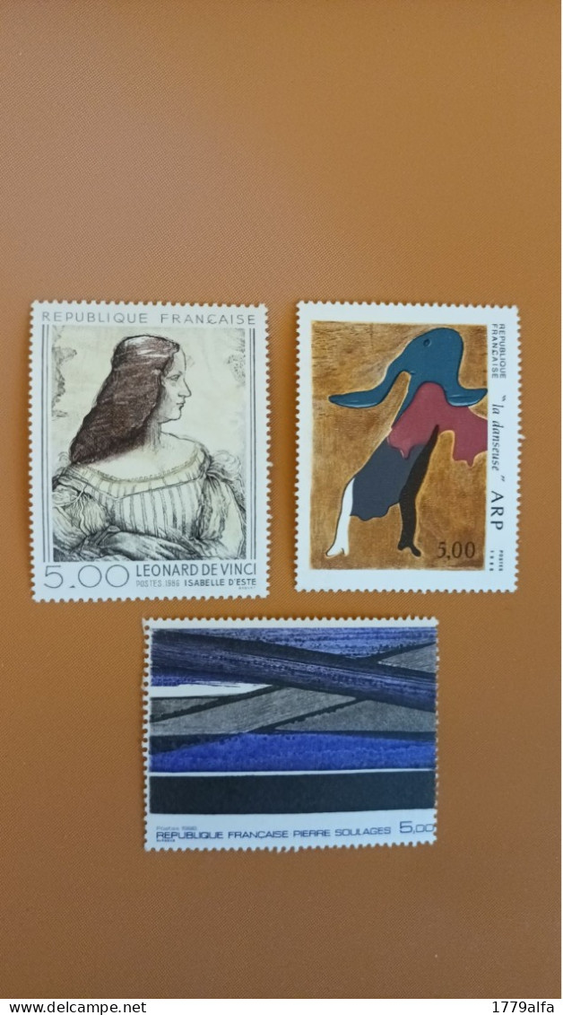 Année 1986 N° 2446** 2447** Et 2448** Série Oeuvres D'art - Unused Stamps