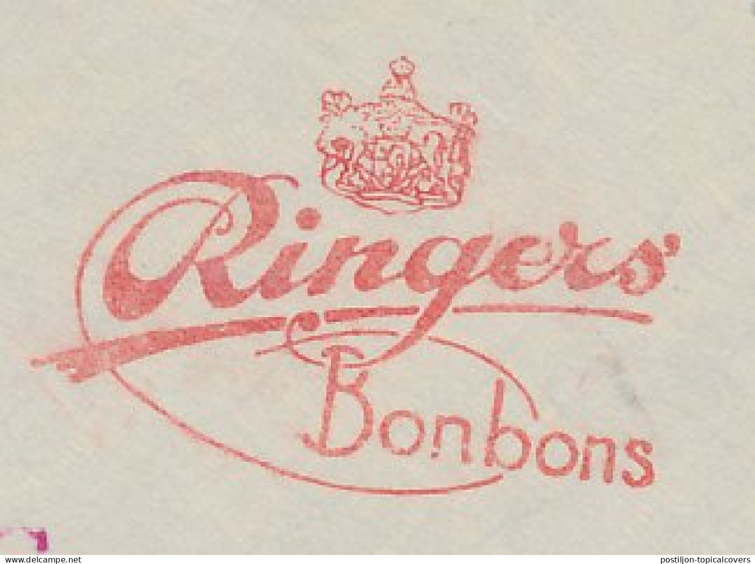 Meter Cover Netherlands 1936 Chocolate Factory Ringers - Bonbons - Rotterdam - Alimentation