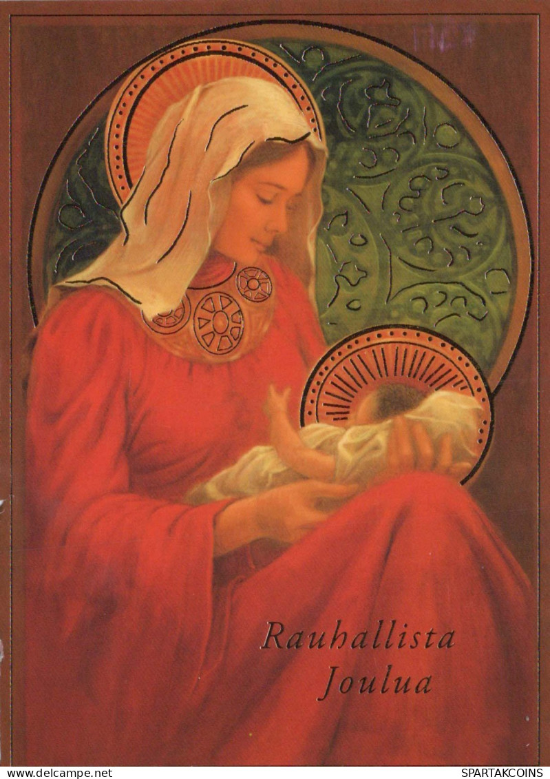 Vergine Maria Madonna Gesù Bambino Religione Vintage Cartolina CPSM #PBQ153.IT - Vierge Marie & Madones