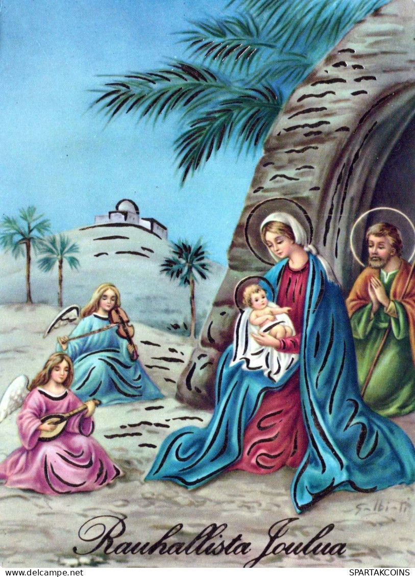 Vergine Maria Madonna Gesù Bambino Religione Vintage Cartolina CPSM #PBQ090.IT - Virgen Mary & Madonnas