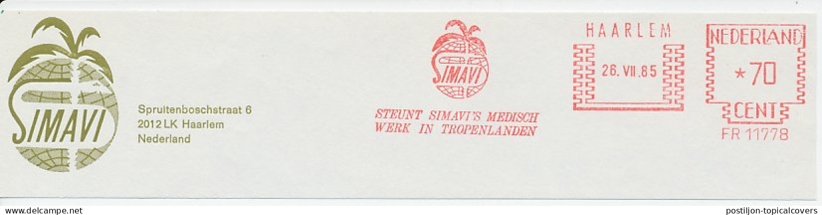 Meter Top Cut Netherlands 1985 Simavi - Medical Aid Organization In Tropical Countries  - Other & Unclassified