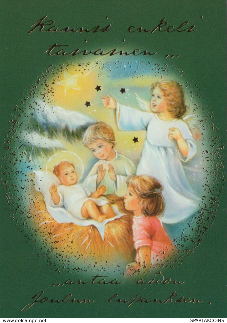 ANGELO Natale Vintage Cartolina CPSM #PBP575.IT - Angels