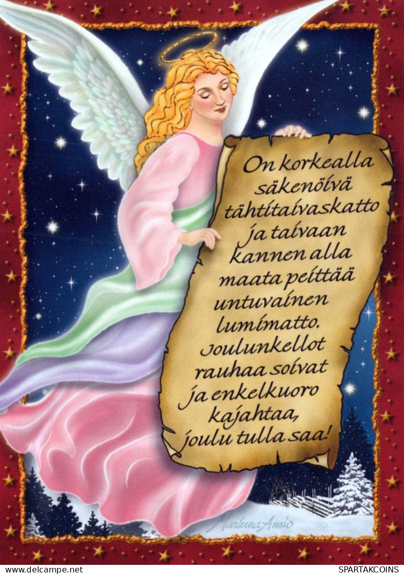 ANGELO Natale Vintage Cartolina CPSM #PBP320.IT - Angels