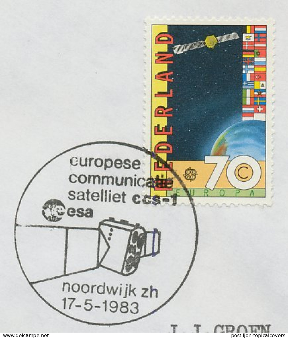 Cover / Postmark Netherlands 1983 European Comunication Satellite - ESA - Astronomie