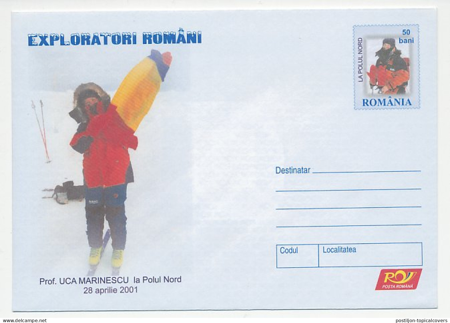 Postal Stationery Romania 2005 Uca Marinescu -South Pole - Spedizioni Artiche