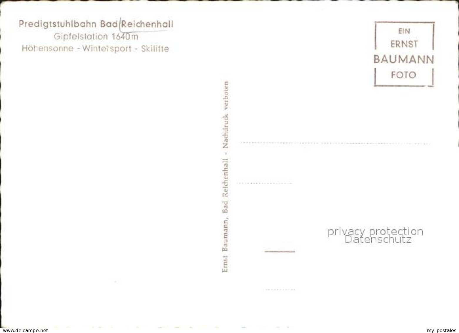 72538716 Bad Reichenhall Berghotel Predigerstuhl Hochstaufen Bad Reichenhall - Bad Reichenhall