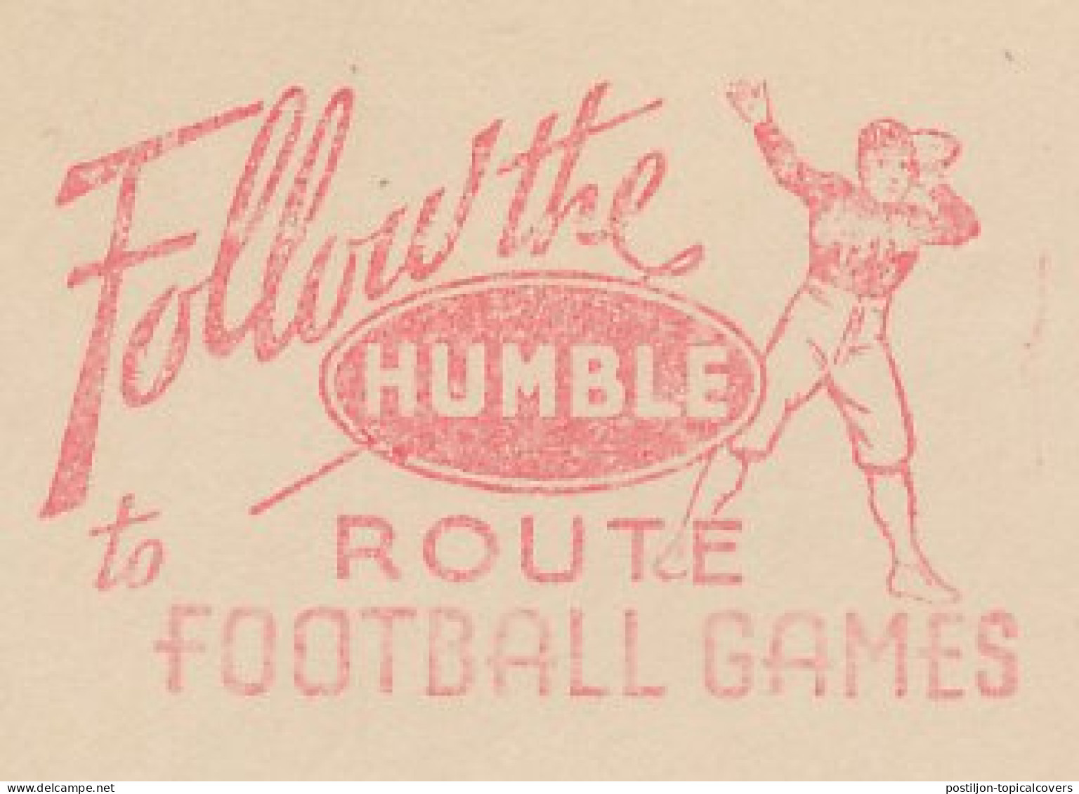 Meter Cut USA 1945 Football Games - Humble Route - Other & Unclassified