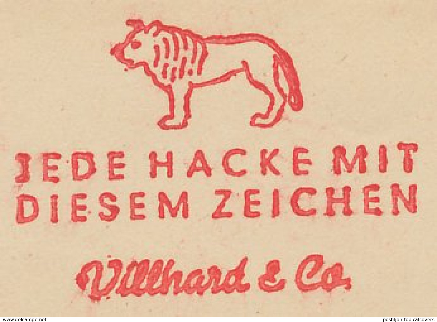 Meter Cut Germany 1956 Lion - Autres & Non Classés