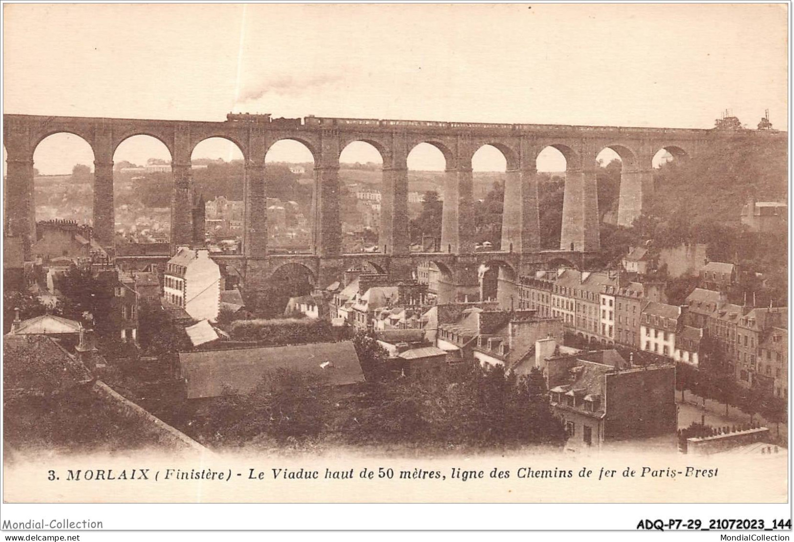 ADQP7-29-0657 - MORLAIX - Le Viaduc Haut - Ligne Des Chemins De Fer De Paris-brest - Morlaix