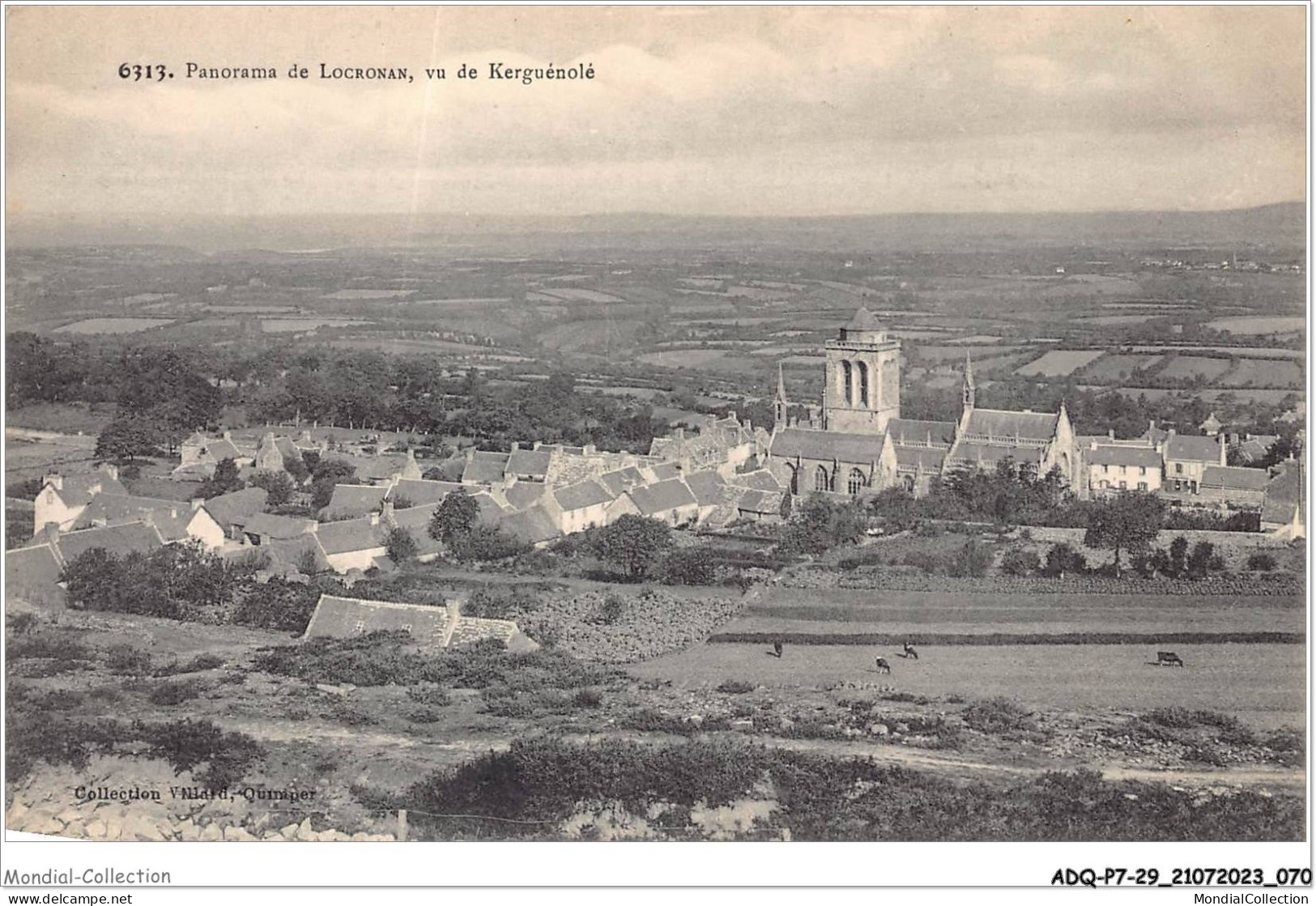 ADQP7-29-0620 - Panorama De LOCRONAN - Vu De Kerguénolé - Locronan