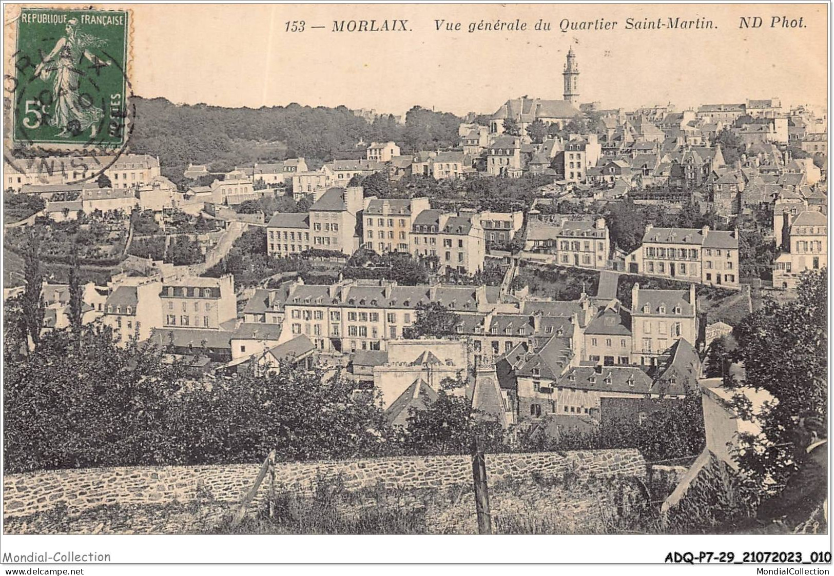 ADQP7-29-0590 - MORLAIX - Vue Générale Du Quartier Saint-martin - Morlaix