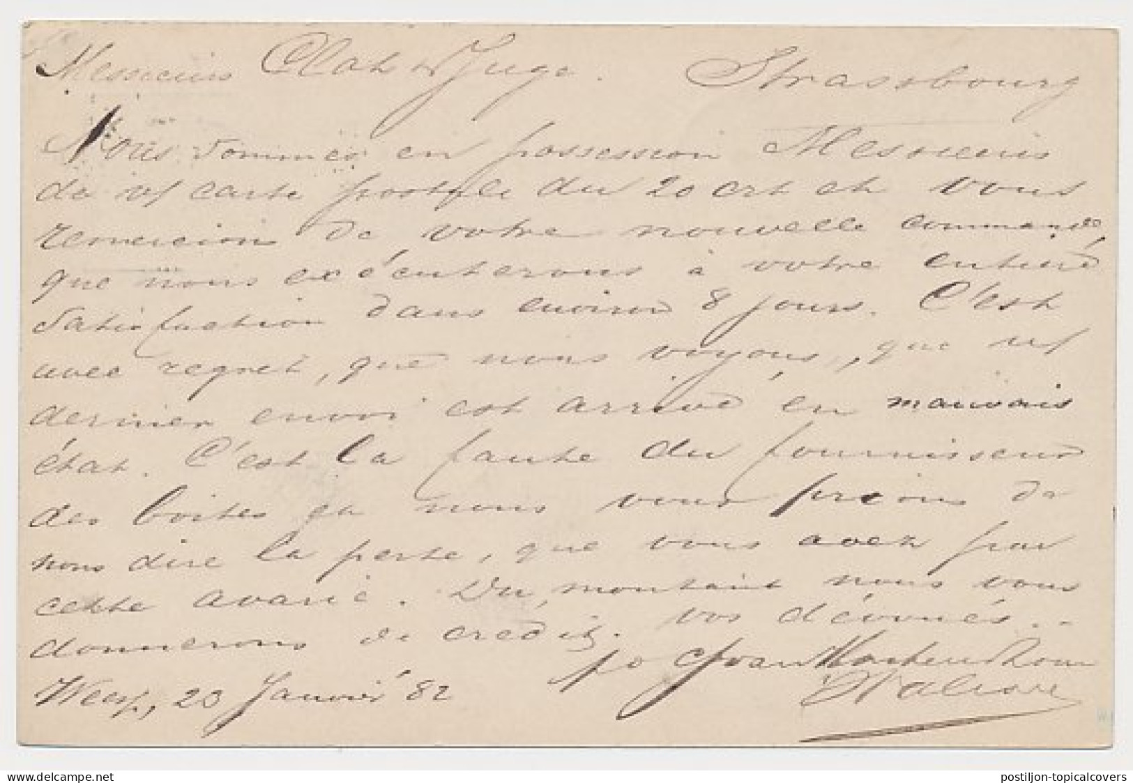 Trein Haltestempel Weesp 1882 - Briefe U. Dokumente