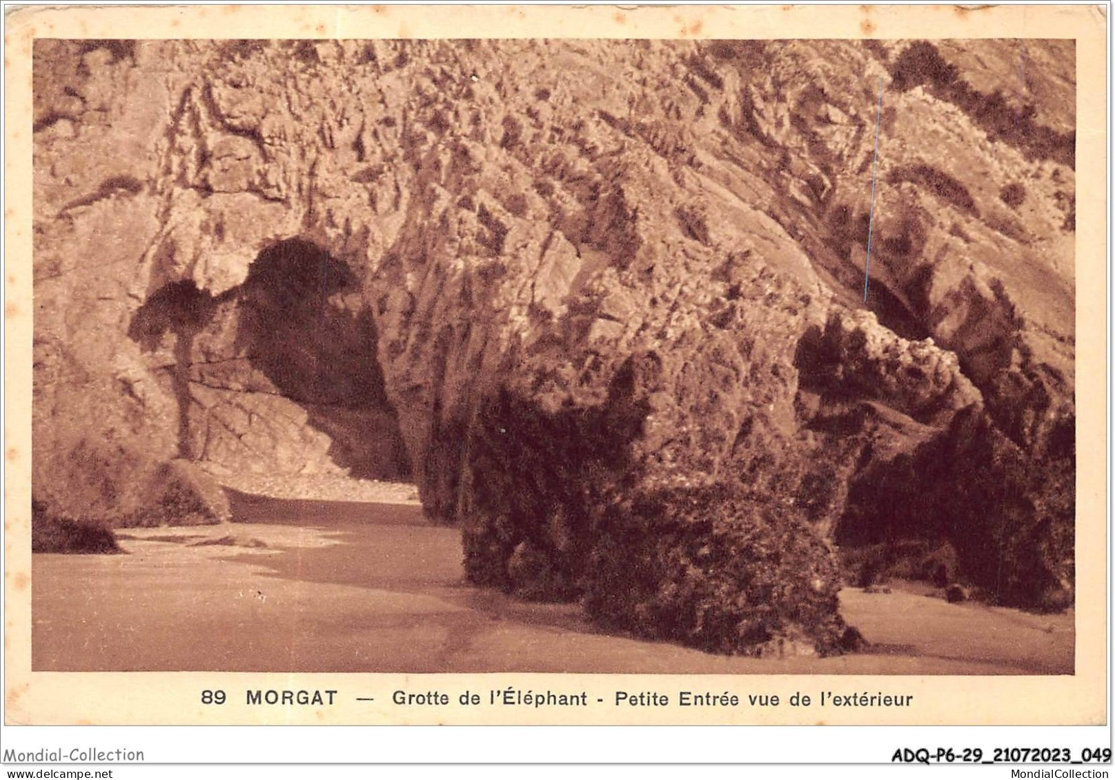 ADQP6-29-0519 - MORGAT - Grotte De L'éléphant - Petite Entrée Vue De L'extérieur - Morgat