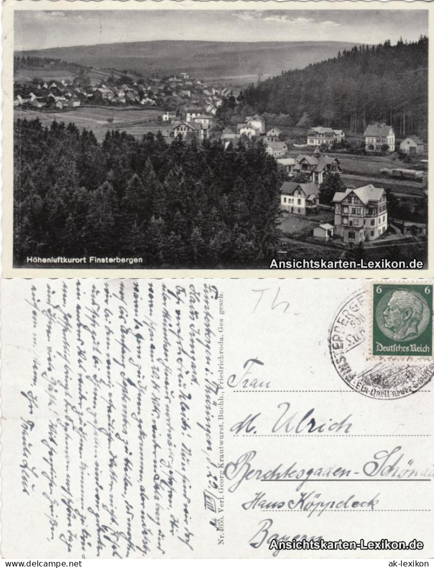 Ansichtskarte Finsterbergen-Friedrichroda Totalansicht 1940 - Friedrichroda