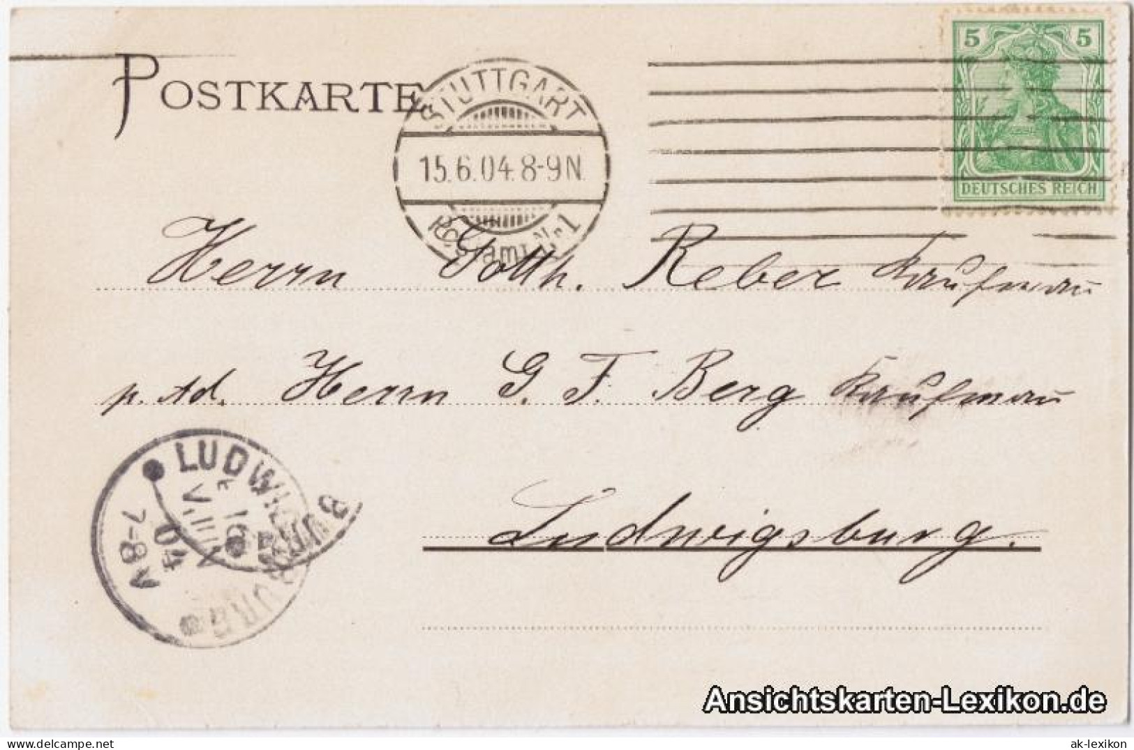 Ansichtskarte Stuttgart Diakonissen-Krankenhaus, Forststraße 22 1904 - Stuttgart