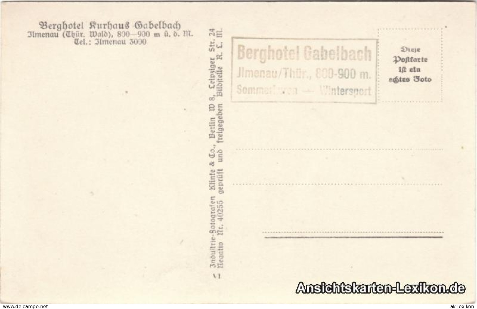 Ansichtskarte Ilmenau Staatliches Kurhaus - Luftbild 1936 - Ilmenau