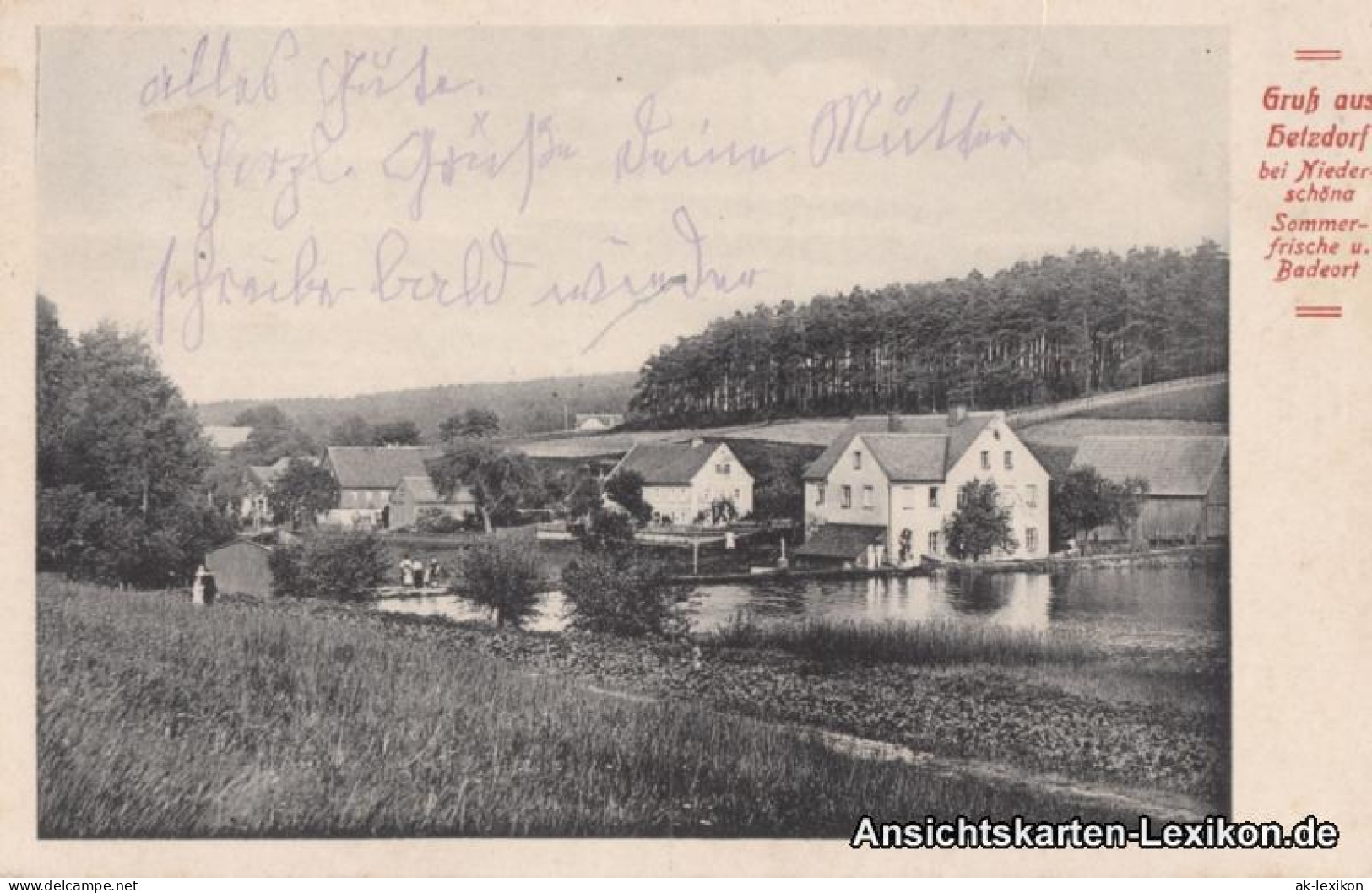 Ansichtskarte Hetzdorf-Halsbrücke Panorama 1928 - Hetzdorf