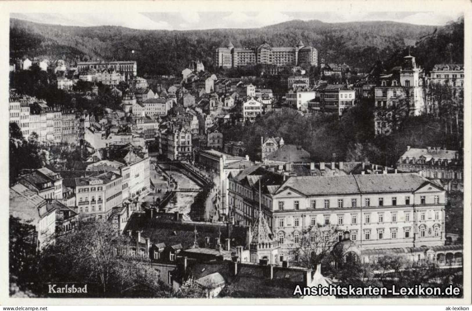 Postcard Karlsbad Karlovy Vary Panorama 1939 - Tchéquie