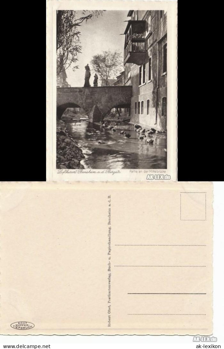 Ansichtskarte Bensheim Partie An Der Mittelbrücke Ca 1935 1935 - Bensheim