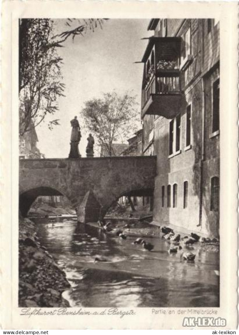 Ansichtskarte Bensheim Partie An Der Mittelbrücke Ca 1935 1935 - Bensheim