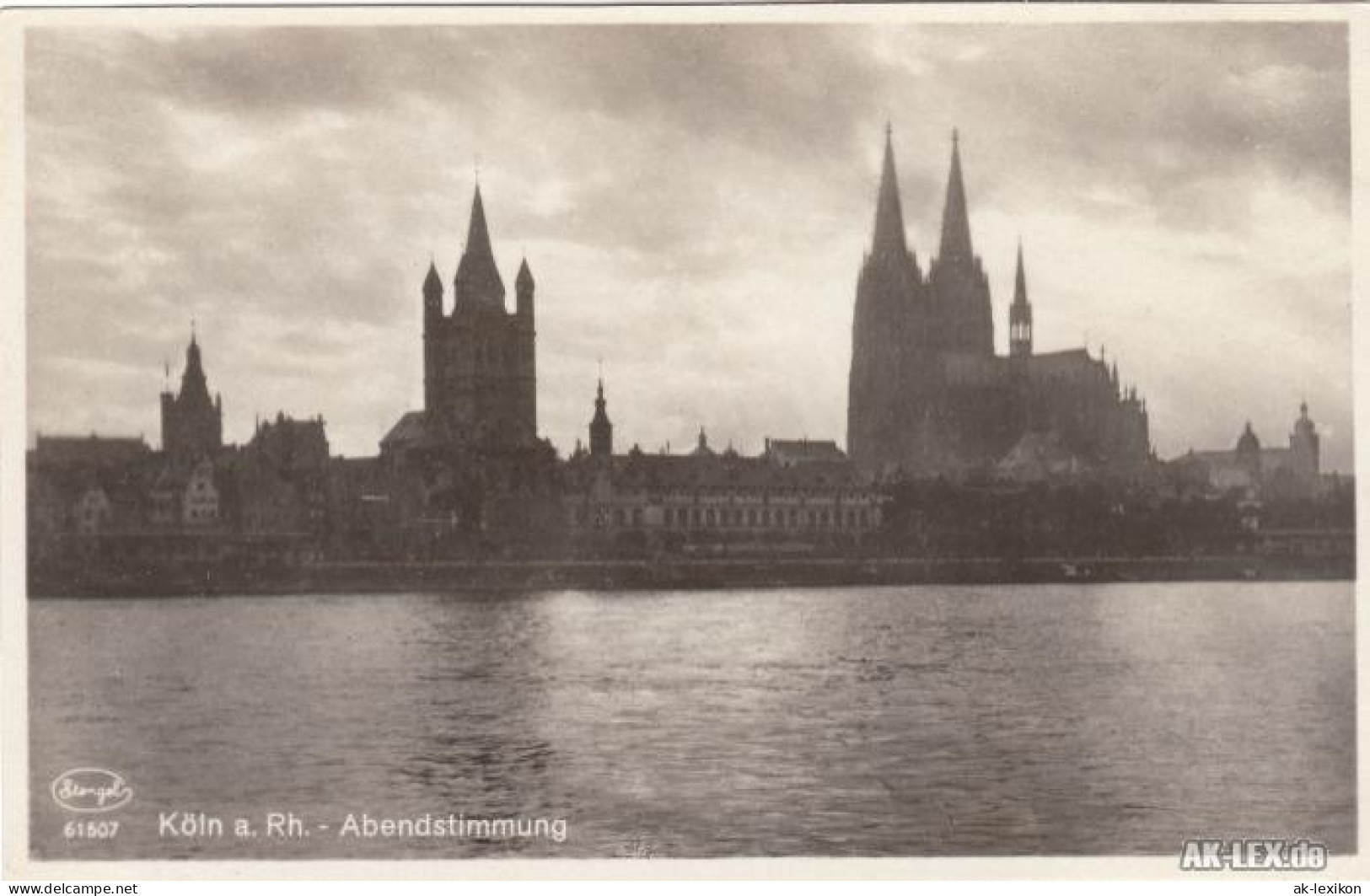 Ansichtskarte Köln Panorama - Abendstimmung Foto AK Ca 1936 1936 - Koeln