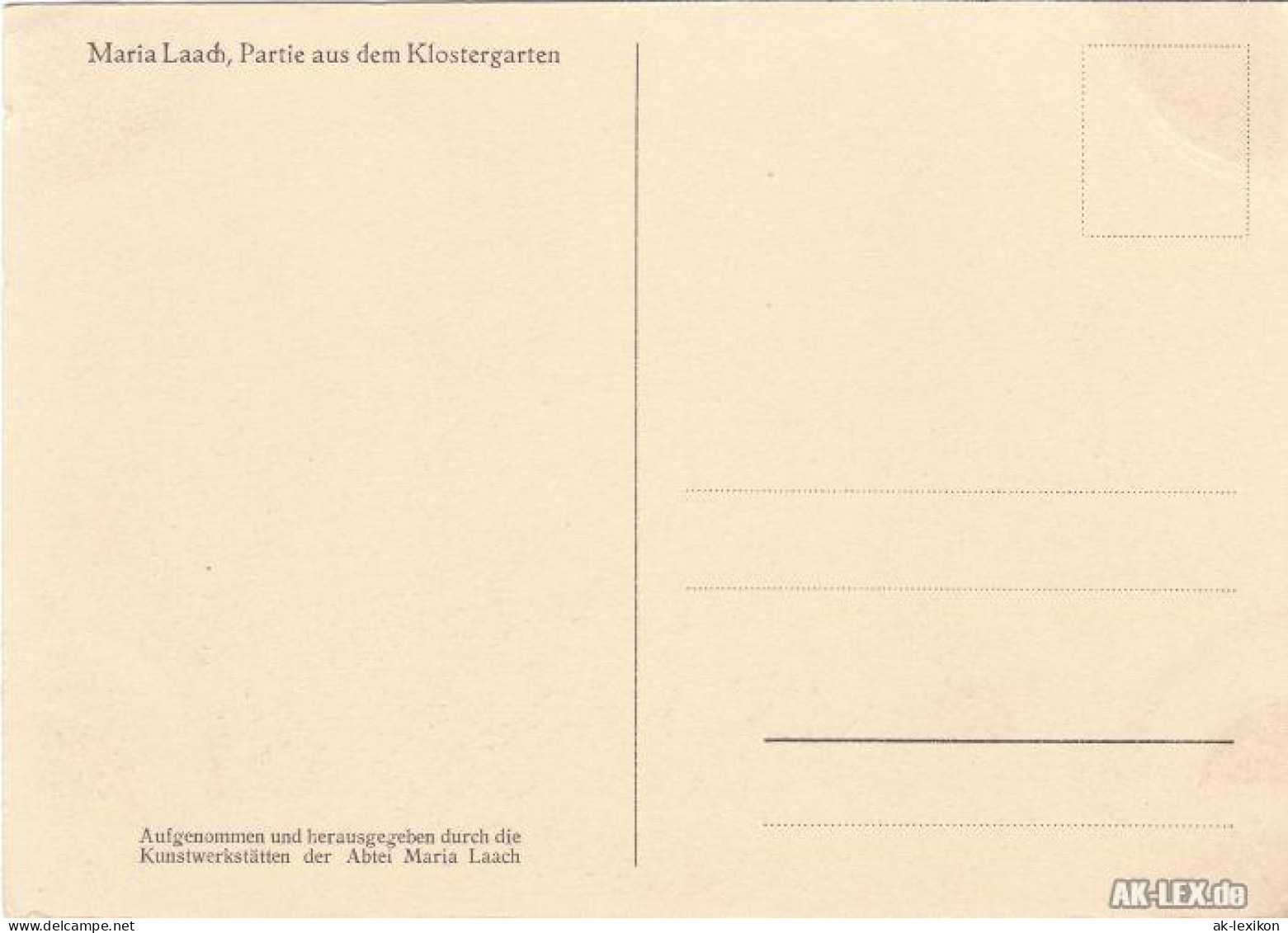 Ansichtskarte Glees (Vulkaneifel) Partie Aus Dem Klostergarten - Ca 1935 - Autres & Non Classés