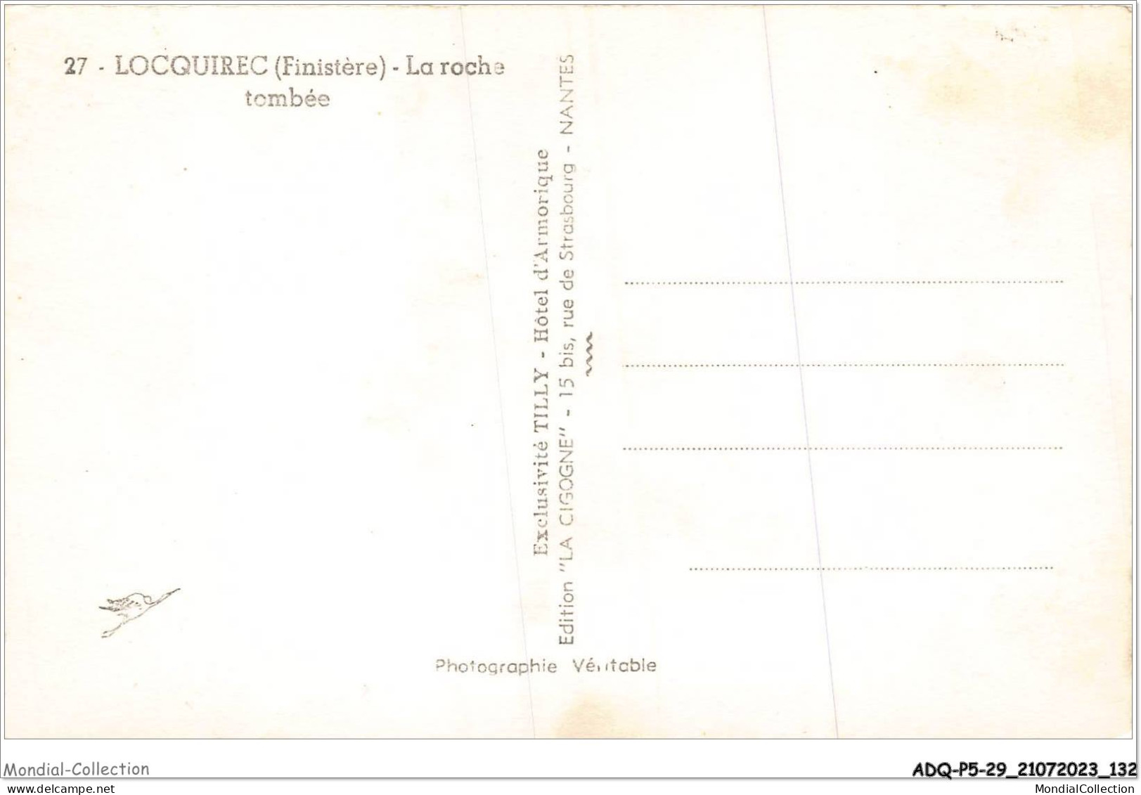 ADQP5-29-0458 - LOCQUIREC - La Roche Tombée - Locquirec