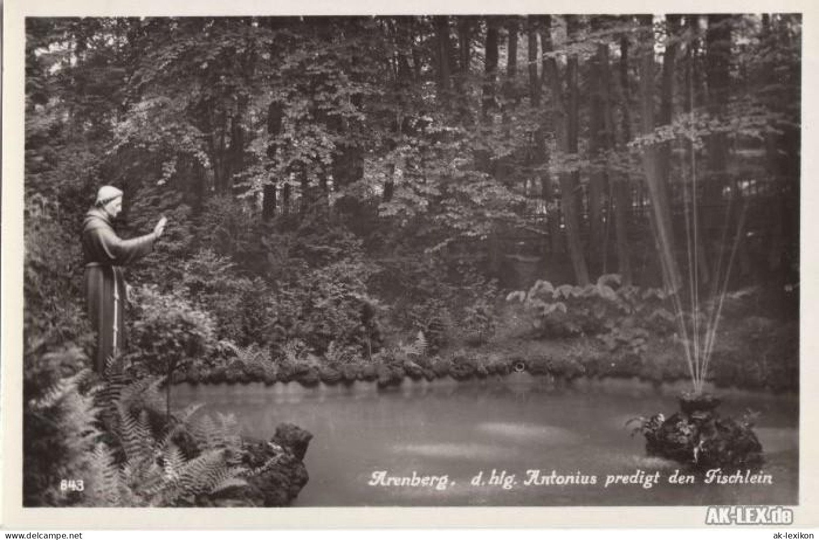 Arenberg-Koblenz Der Heilige Antonius Predigt Den Fischlein - Foto AK 1936 - Koblenz