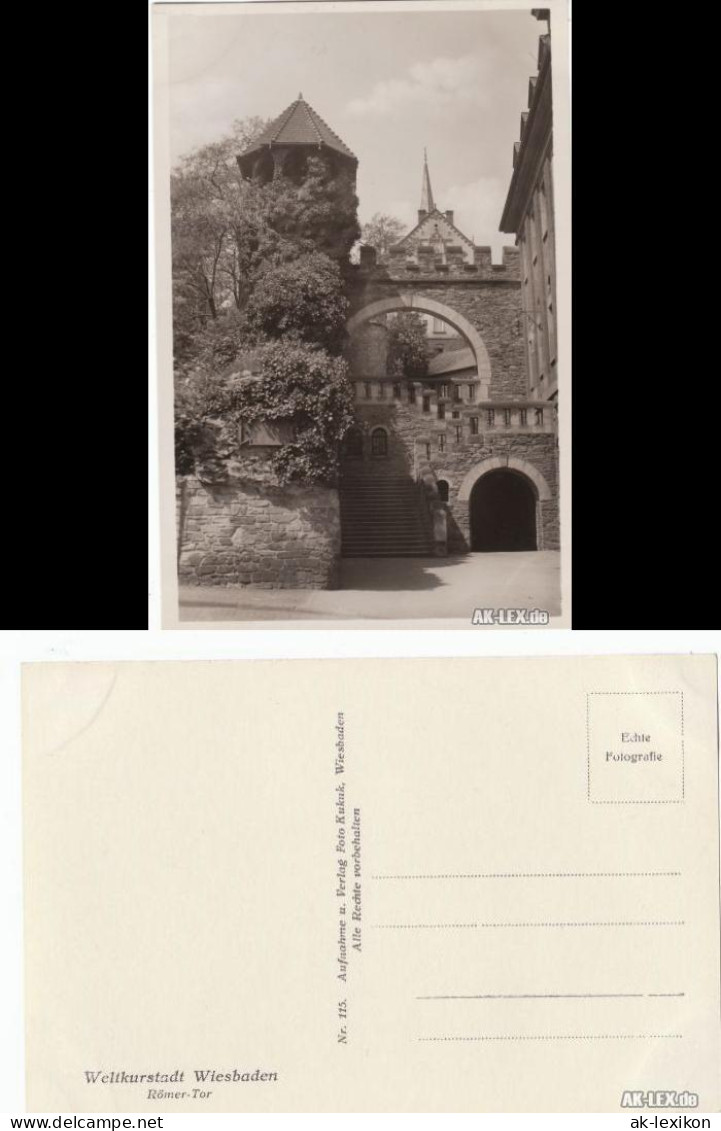 Ansichtskarte Wiesbaden Römer-Tor - Foto AK Ca. 1937 1937 - Wiesbaden