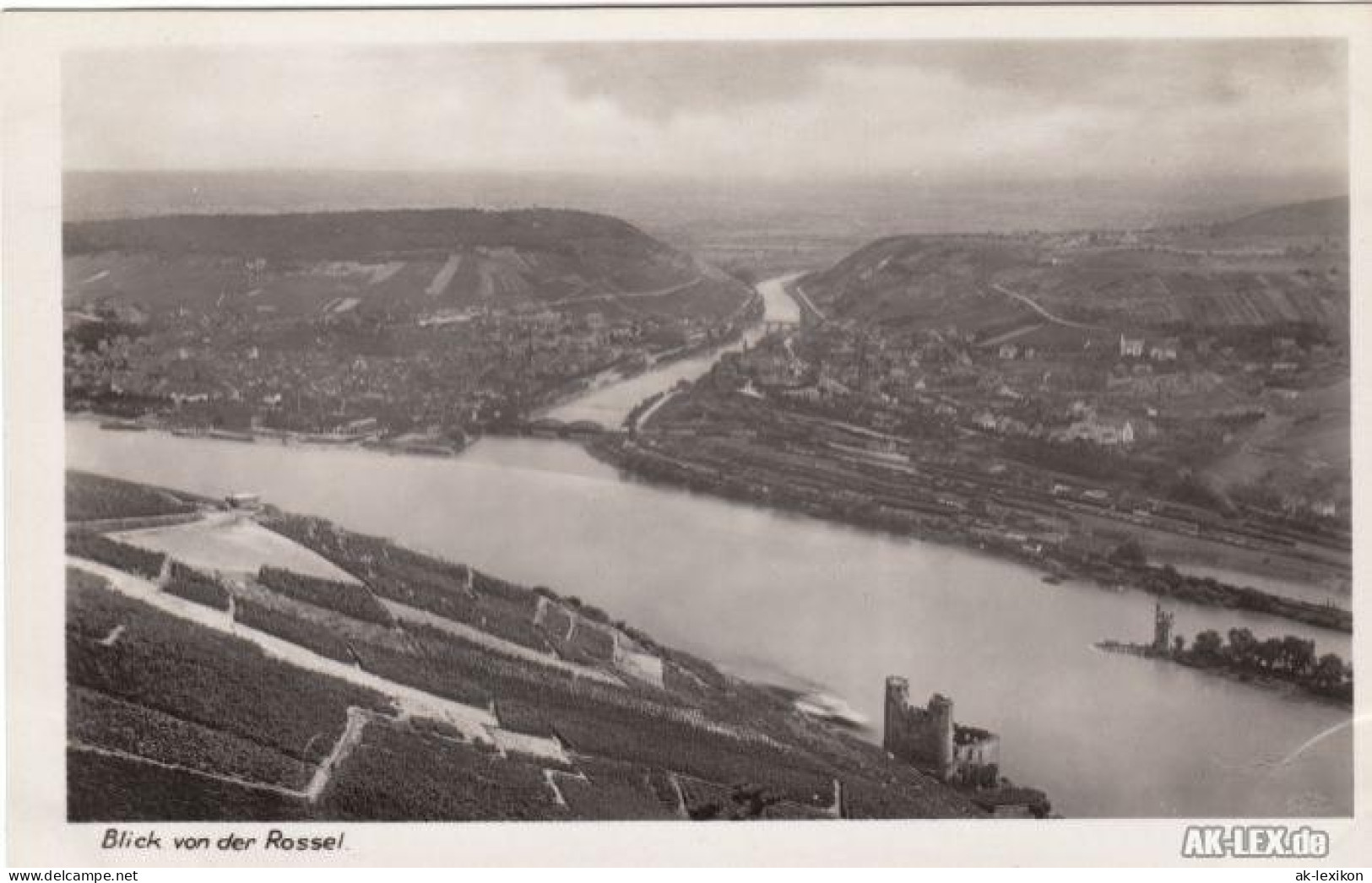 Bingen Am Rhein Panorama - Blick Von Der Rossel - Foto AK Ca 1936 1936 - Bingen