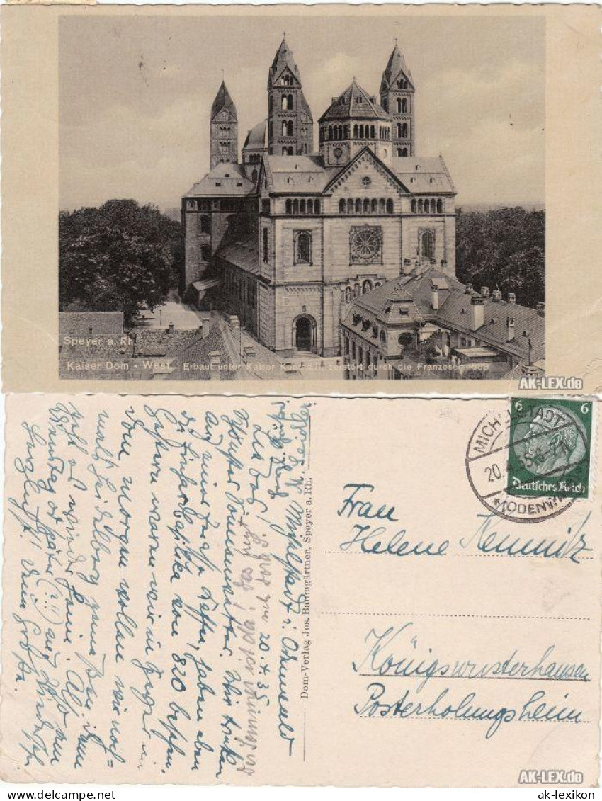Ansichtskarte Speyer Kaiser-Dom Gel. 1935 1935 - Speyer