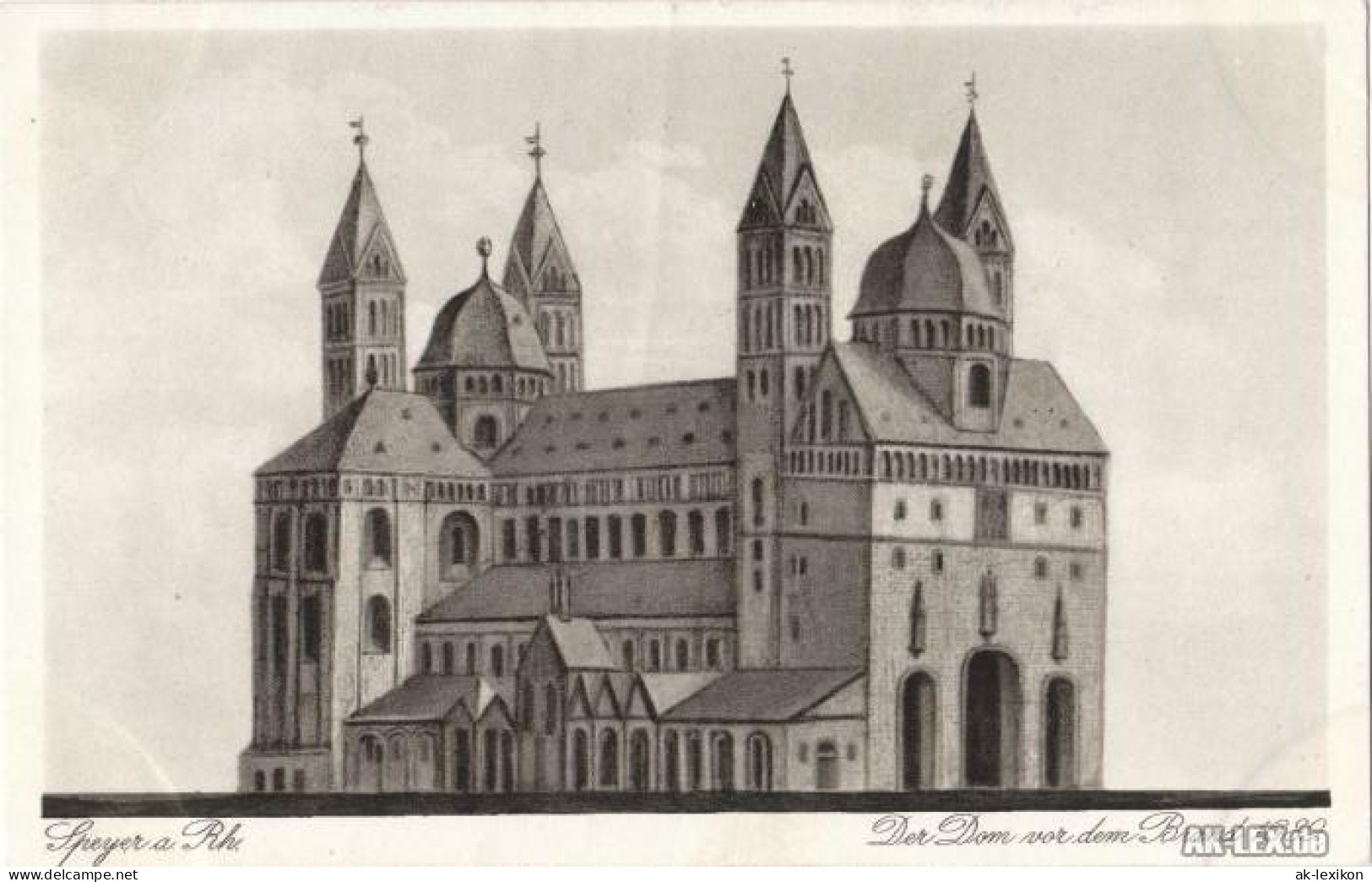 Ansichtskarte Speyer Der Dom Vor Dem Brand 1689 - Ca. 1935 1935 - Speyer