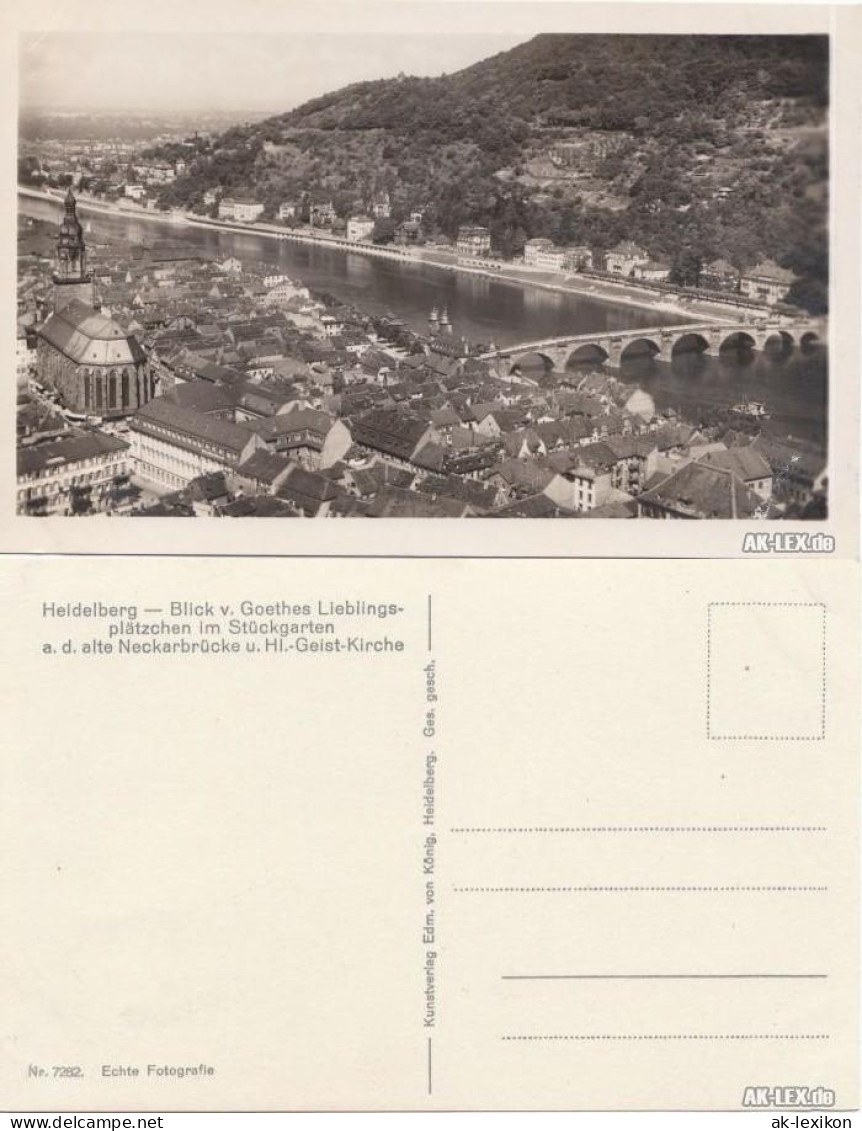 Ansichtskarte Heidelberg Panorama - Ansicht - Foto AK Ca. 1935 1935 - Heidelberg