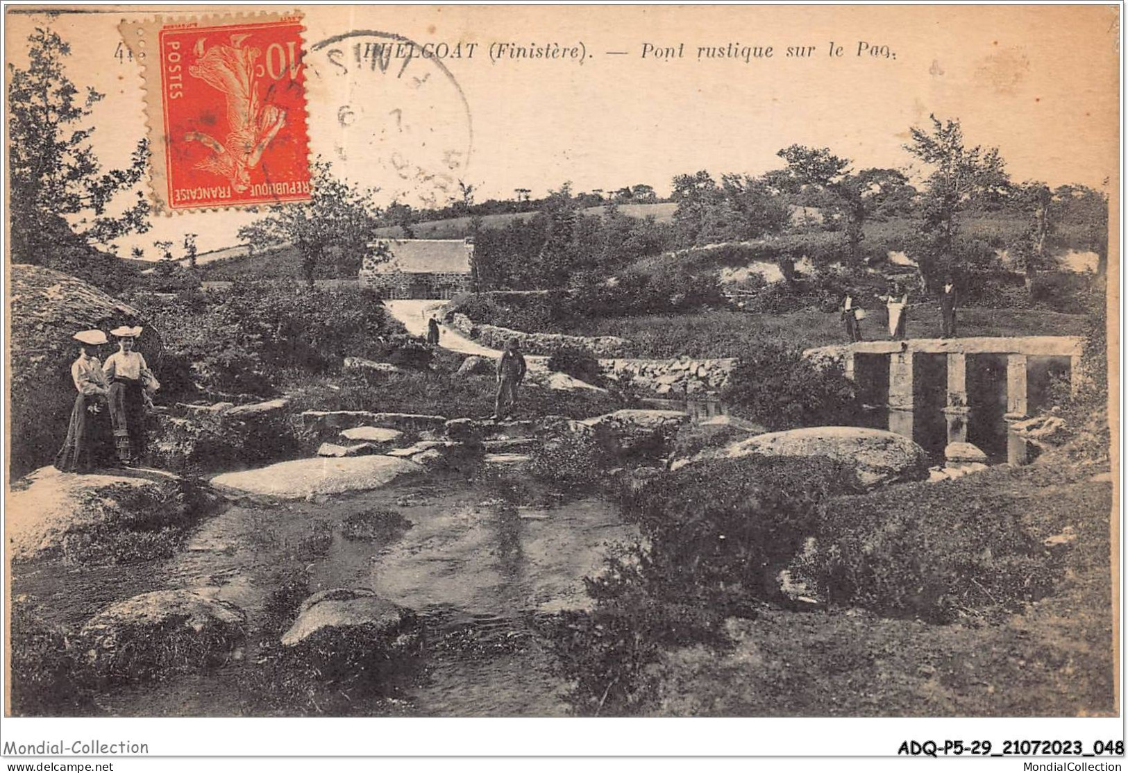 ADQP5-29-0416 - HUELGOAT - Pont Rustique Sur Le Pao - Châteaulin