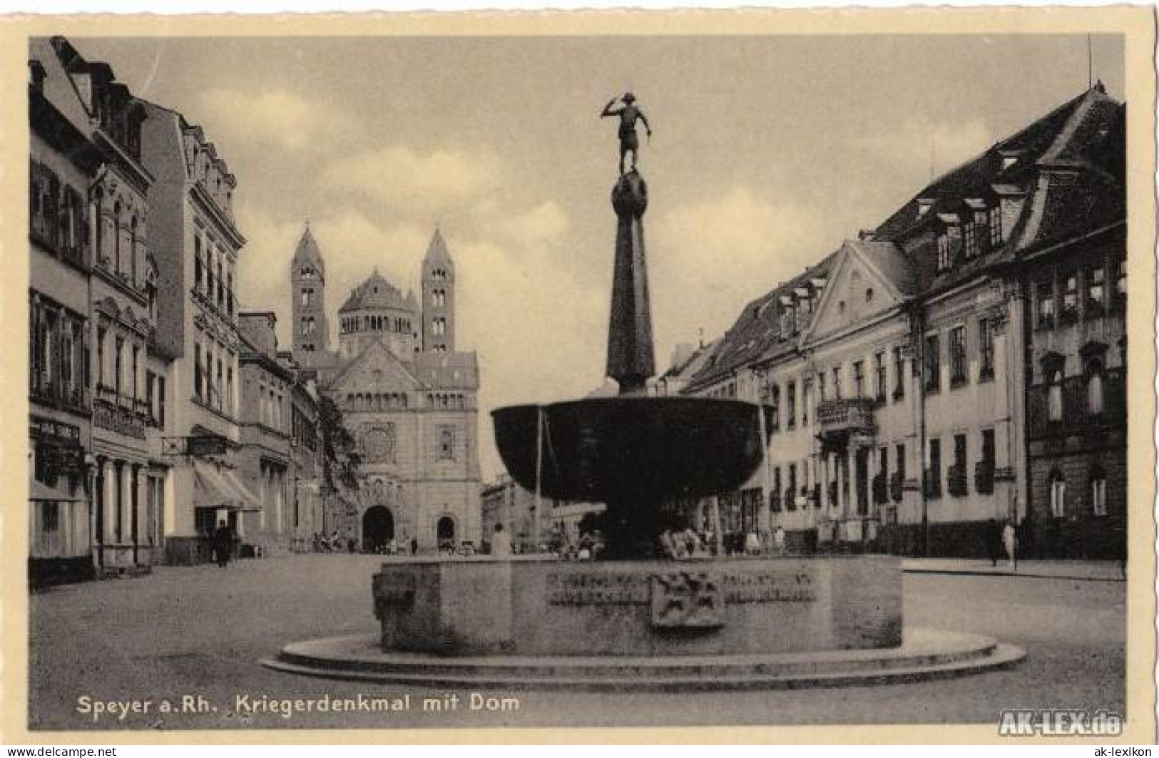 Ansichtskarte Speyer Kriegerdenkmal, Dom Und Straße - Foto AK Ca 1935 1935 - Speyer