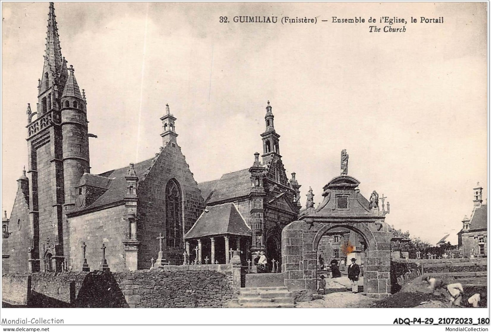 ADQP4-29-0376 - GUIMILIAU - Ensemble De L'église - Le Portail - Guimiliau