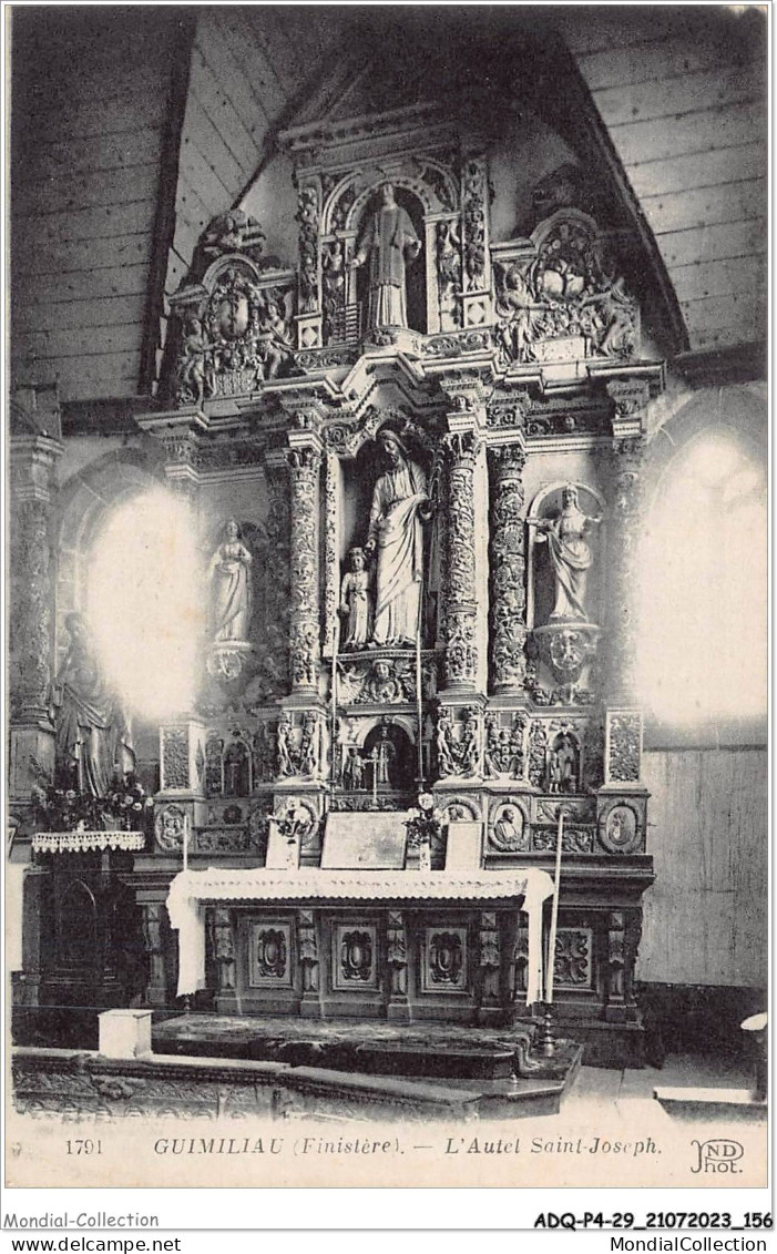 ADQP4-29-0364 - GUIMILIAU - L'autel Saint-joseph - Guimiliau
