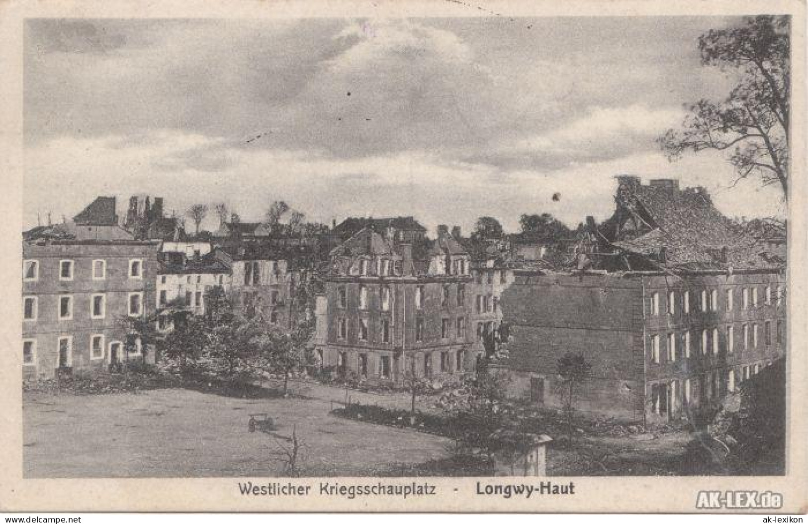 CPA Longwy Zerstörte Häuser Ca 1916 1916 - Autres & Non Classés