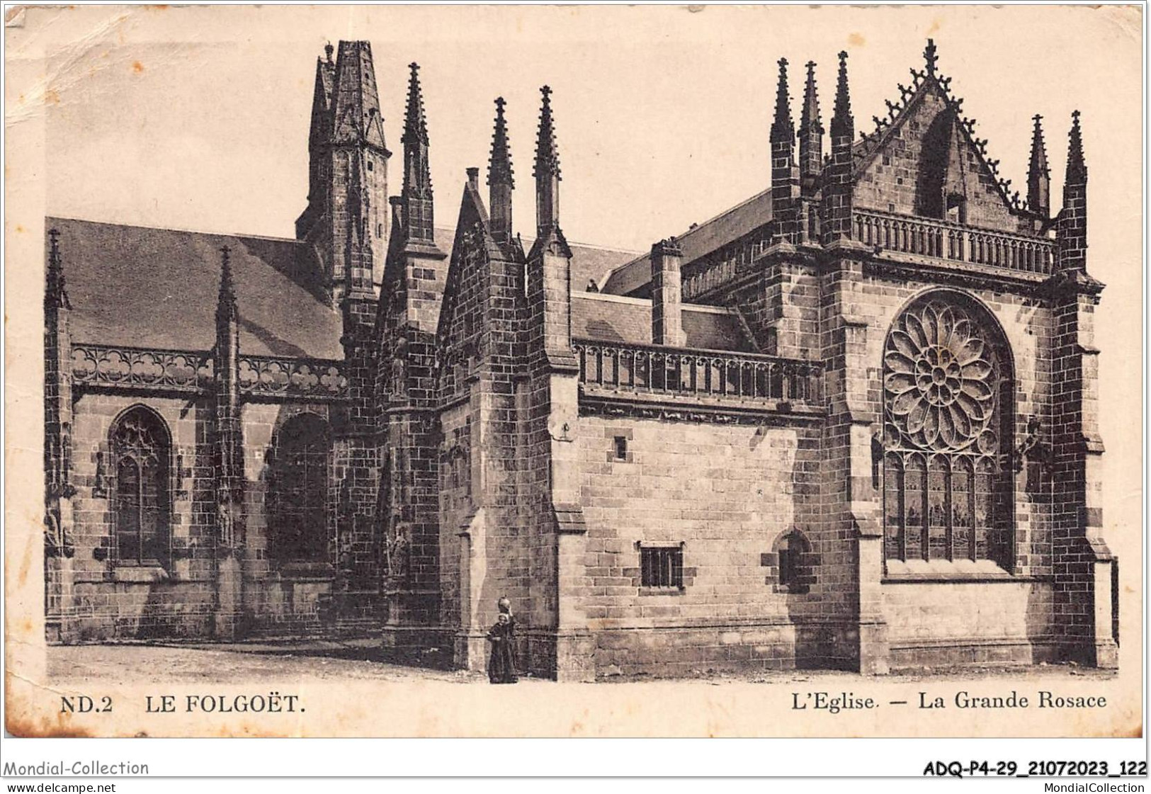 ADQP4-29-0347 - LE FOLGOET - L'église - La Grande Rosace - Le Folgoët