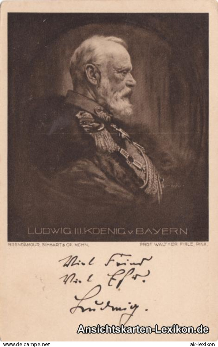 Ansichtskarte  Künstler AK Ludwig III 1914  - Unclassified