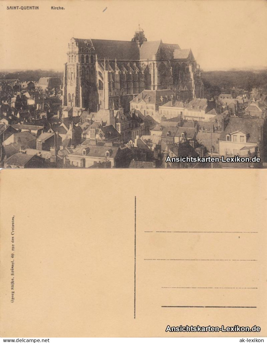 CPA Saint-Quentin Saint-Quentin Panorama Mit Kirche 1918  - Saint Quentin