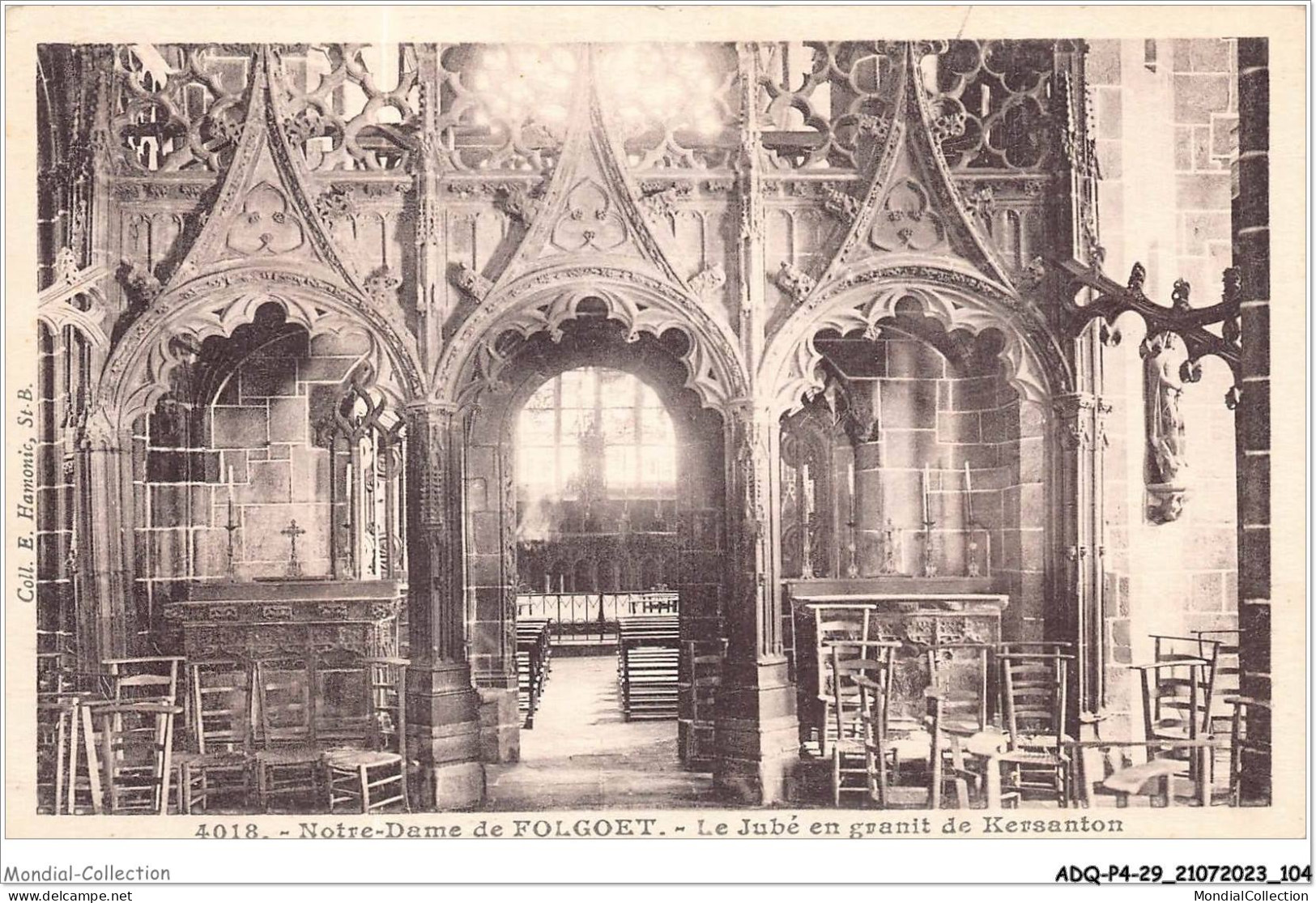 ADQP4-29-0338 - Notre-dame De FOLGOET - La Basilique - Le Jubé En Granit De Kersanton - Le Folgoët