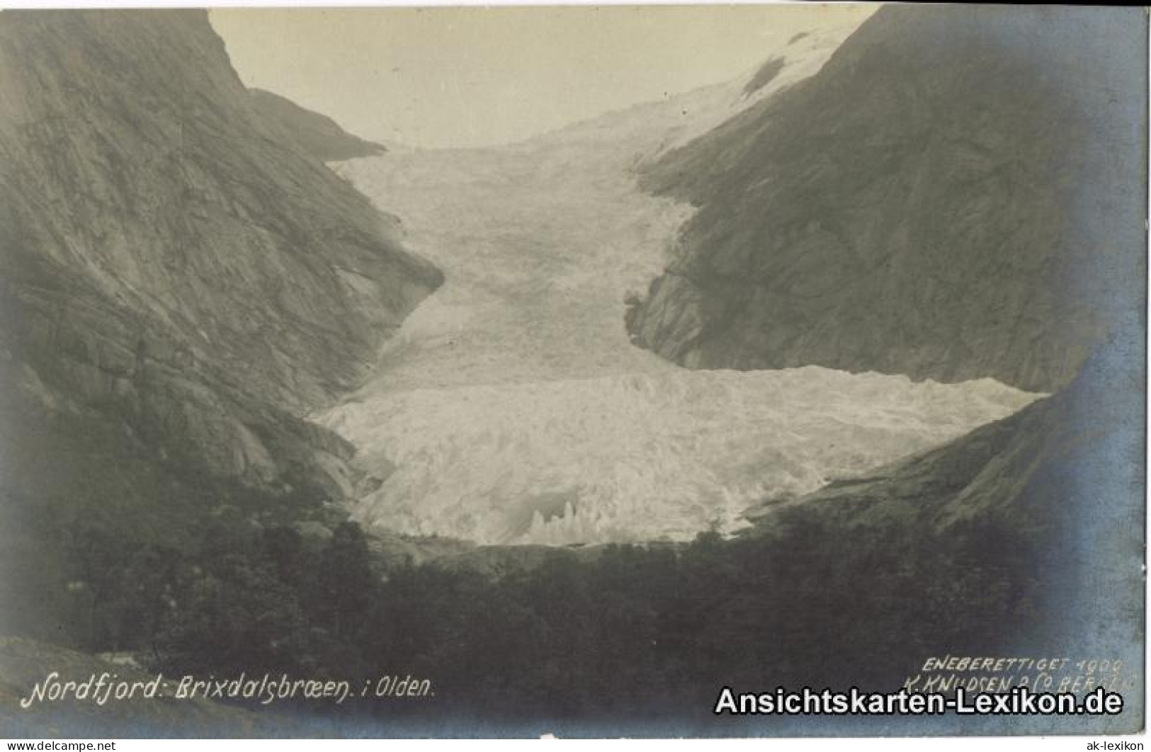 Postcard Olden-Stryn Nordfjord Brixdalsbroeen - Gletscher 1909  - Norway