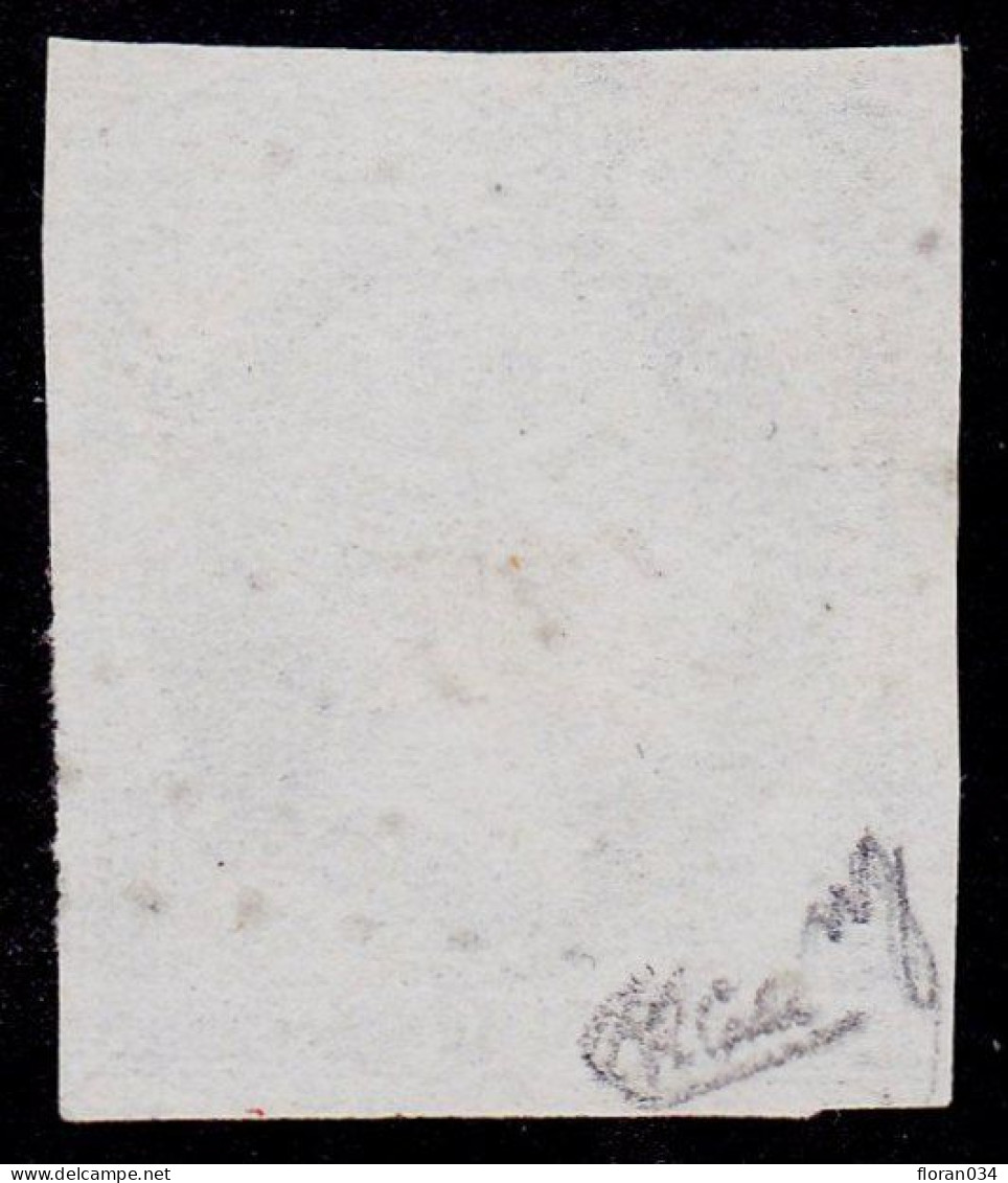 France N° 15 Obl Pc 745 - Signé Calves - TB Qualité - Cote 290 Euros - 1853-1860 Napoléon III