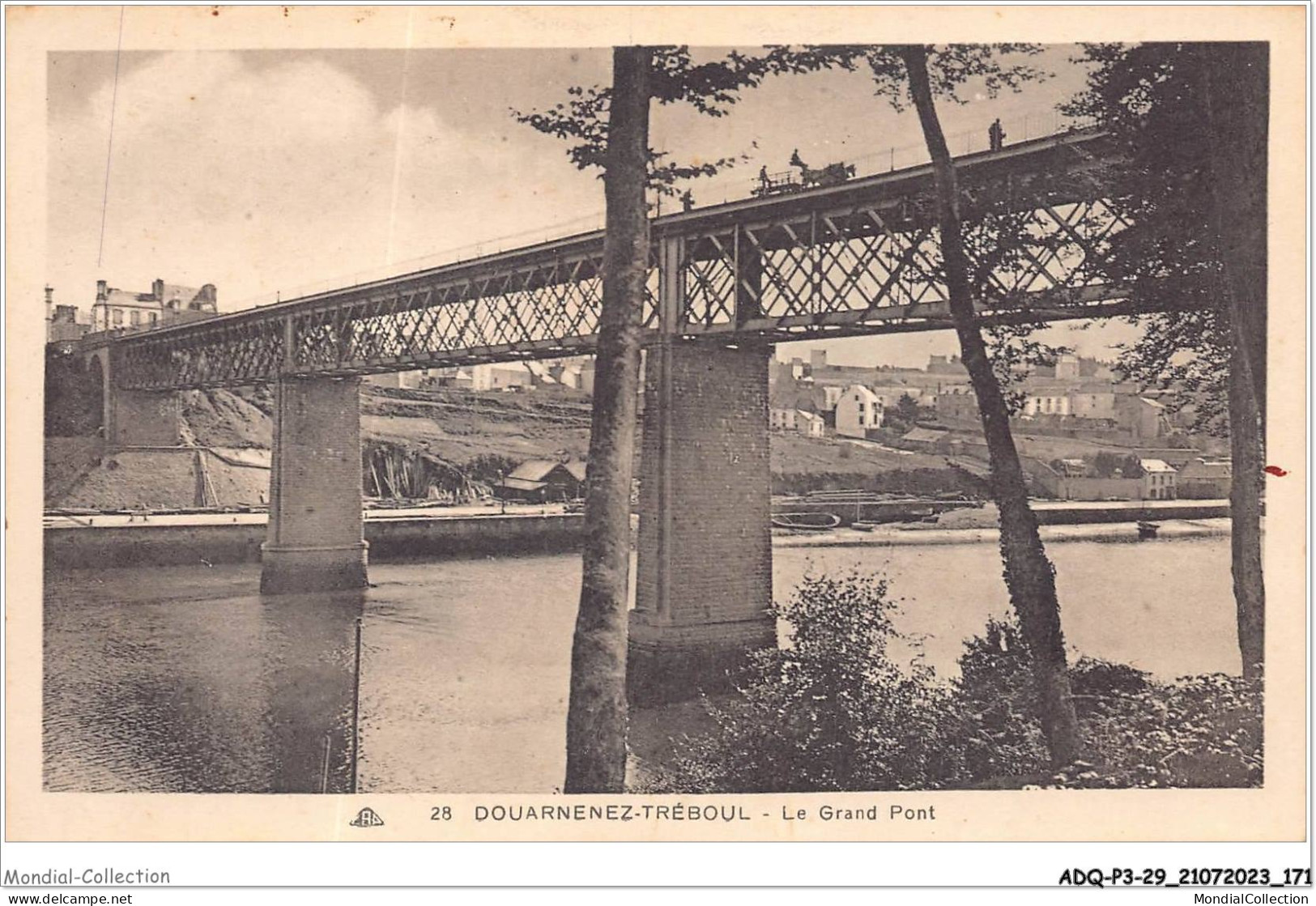 ADQP3-29-0273 - DOUARNENEZ -TREBOUL- Le Grand Pont - Douarnenez