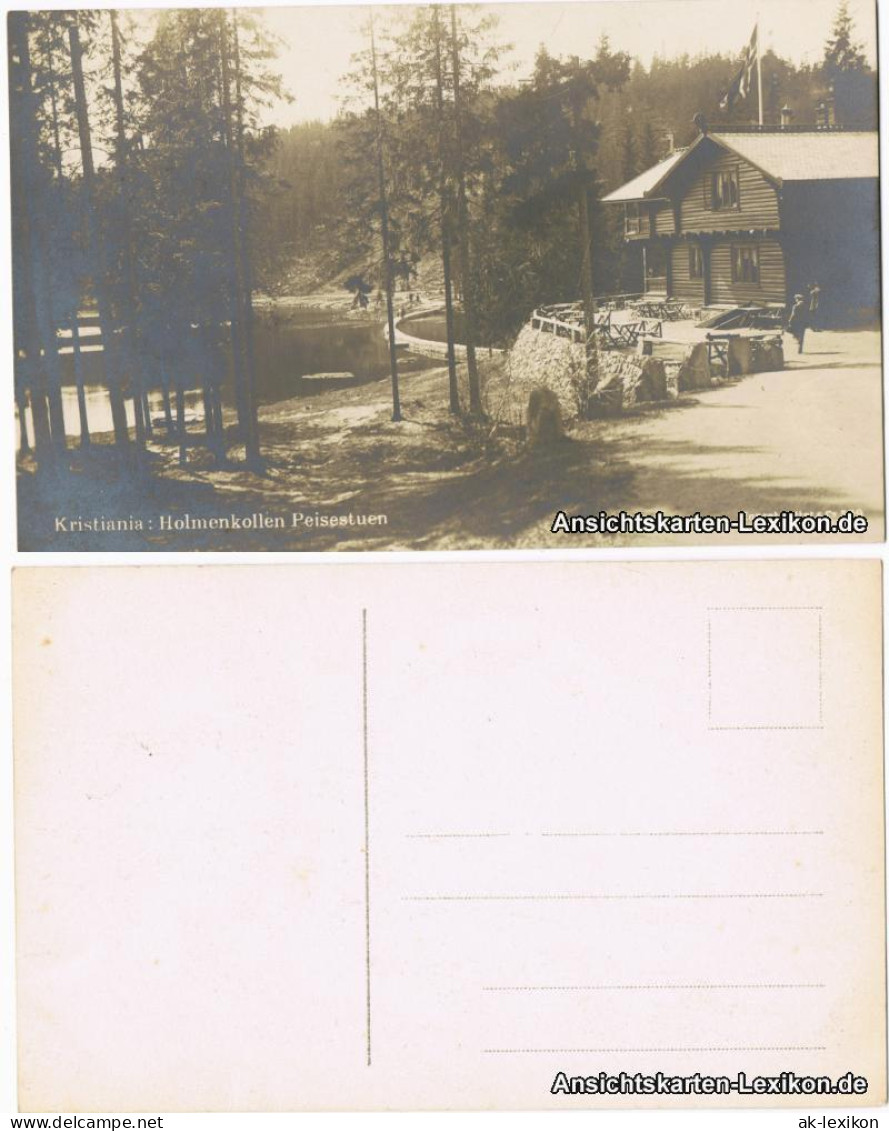 Postcard Oslo Kristiania Holmenkollen Peisstuen 1918  - Norvège