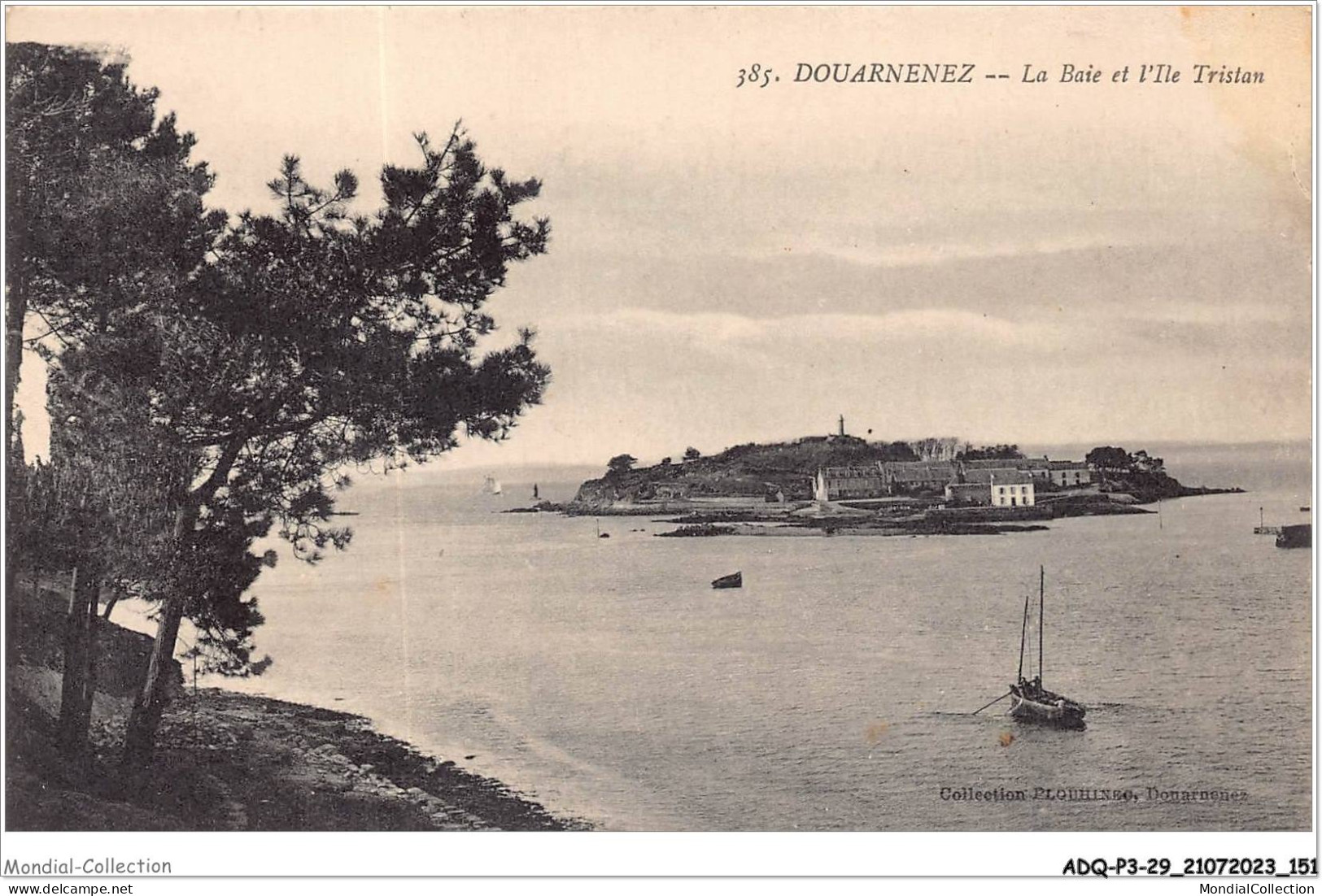 ADQP3-29-0263 - DOUARNENEZ - La Baie Et L'ile Tristan - Douarnenez