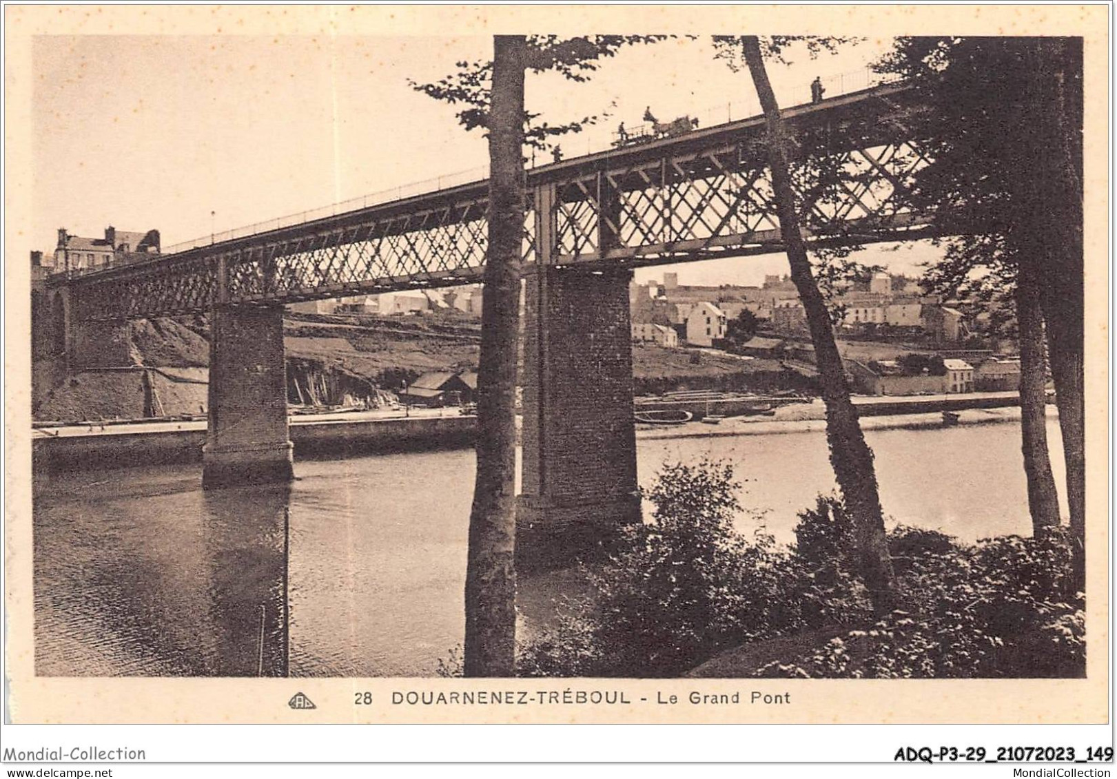 ADQP3-29-0262 - DOUARNENEZ-TREBOUL - Le Grand Pont - Douarnenez